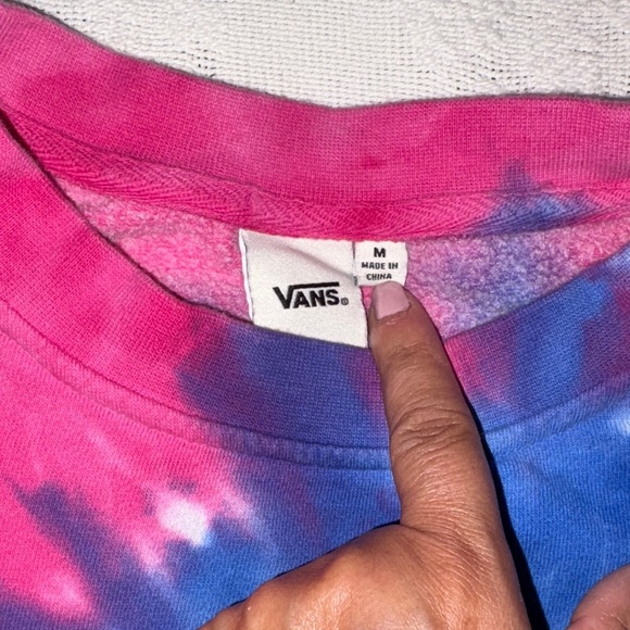 Gently Lived Vans Multicolor Tie-Dye Cropped Sweatshirt - Picture 3 of 9